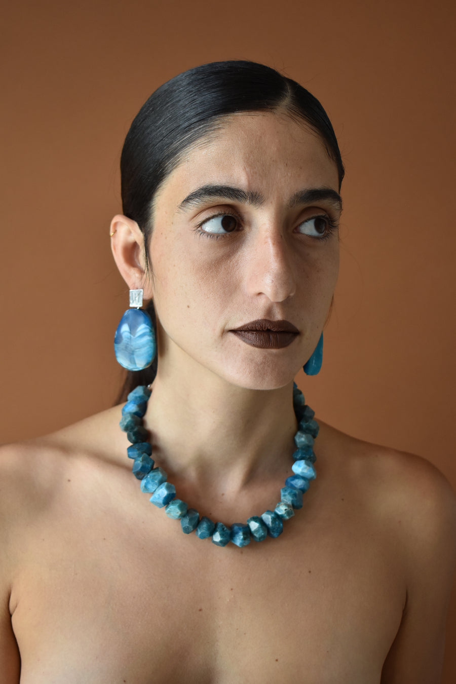 Agate And Silver Earrings
