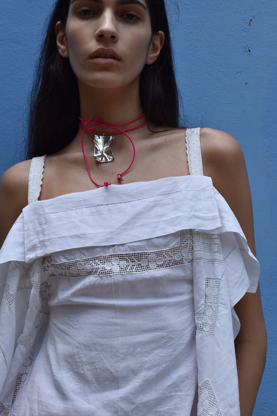 SIlver And Leather Necklace - OFIR IVGI