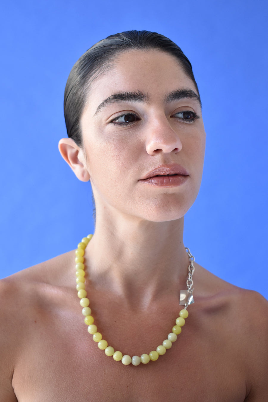 SIlver And Natural Stones Necklace