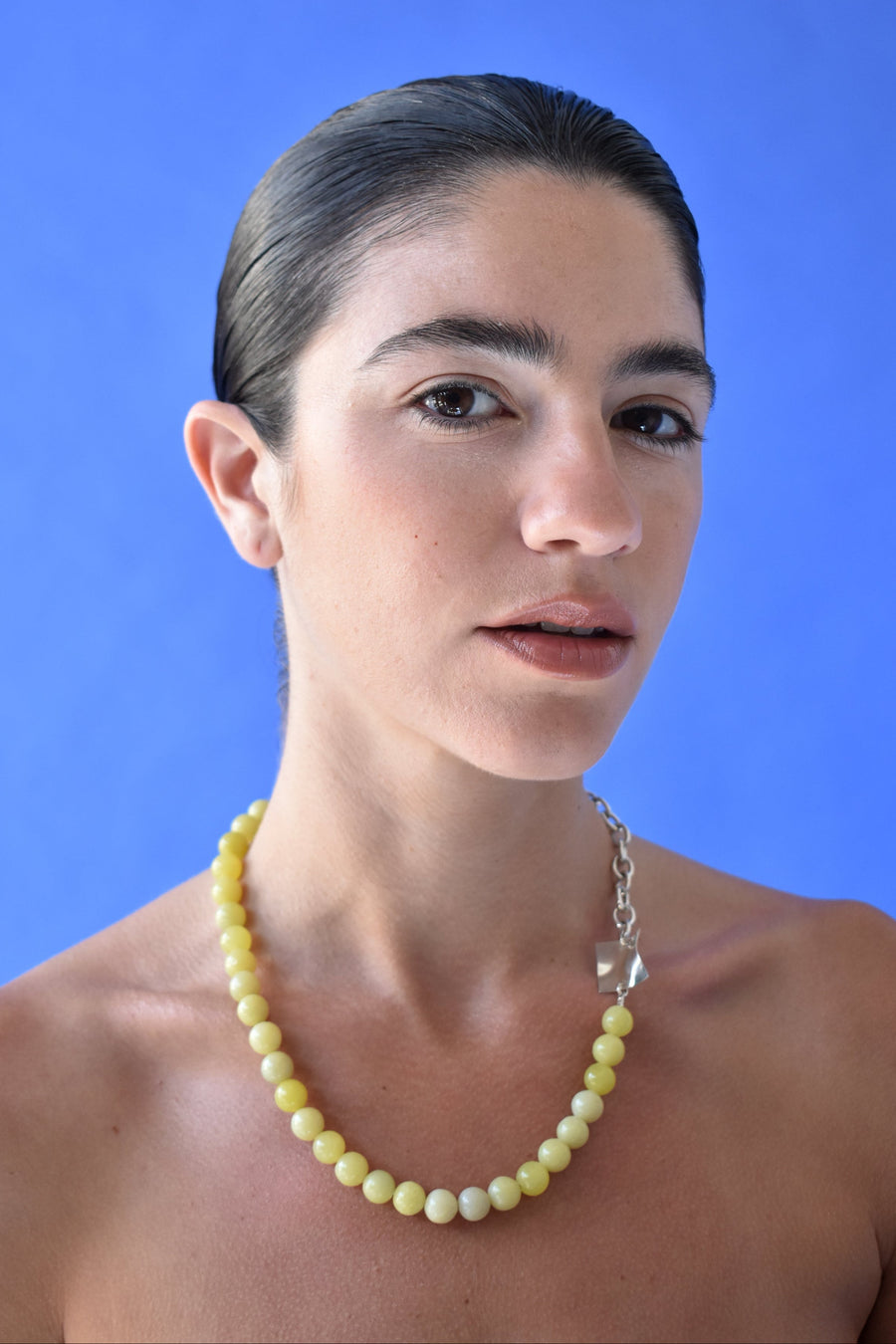 SIlver And Natural Stones Necklace