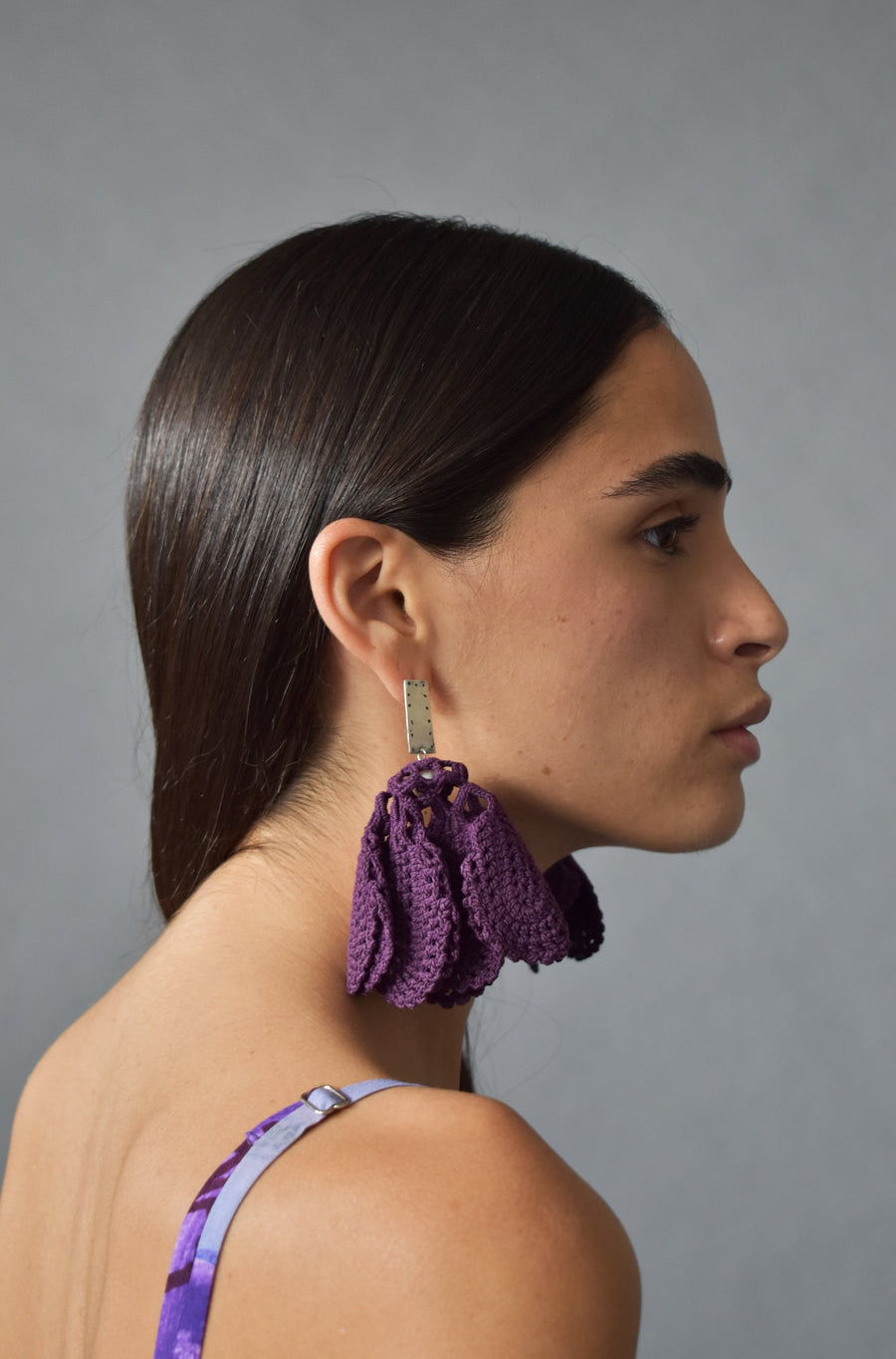 SIlver And Crochet Earrings - OFIR IVGI