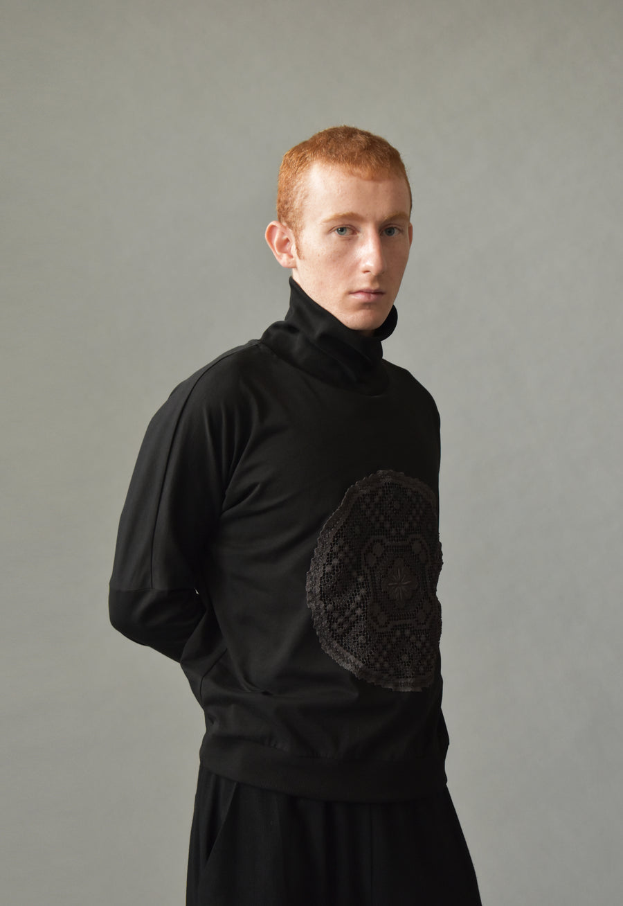 Black Embroidered Sweatshirt - OFIR IVGI