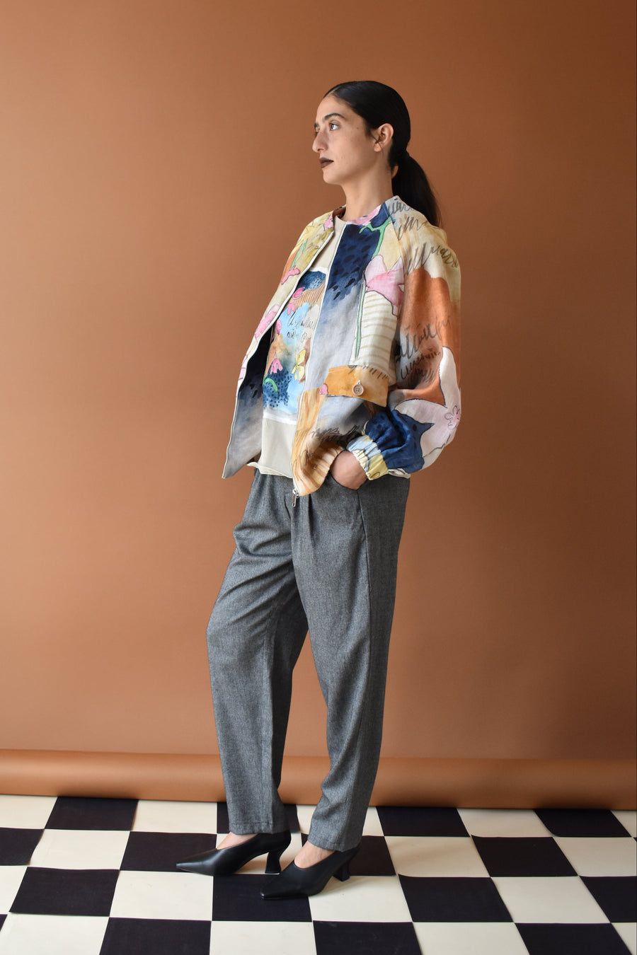 Printed Bomber Jacket