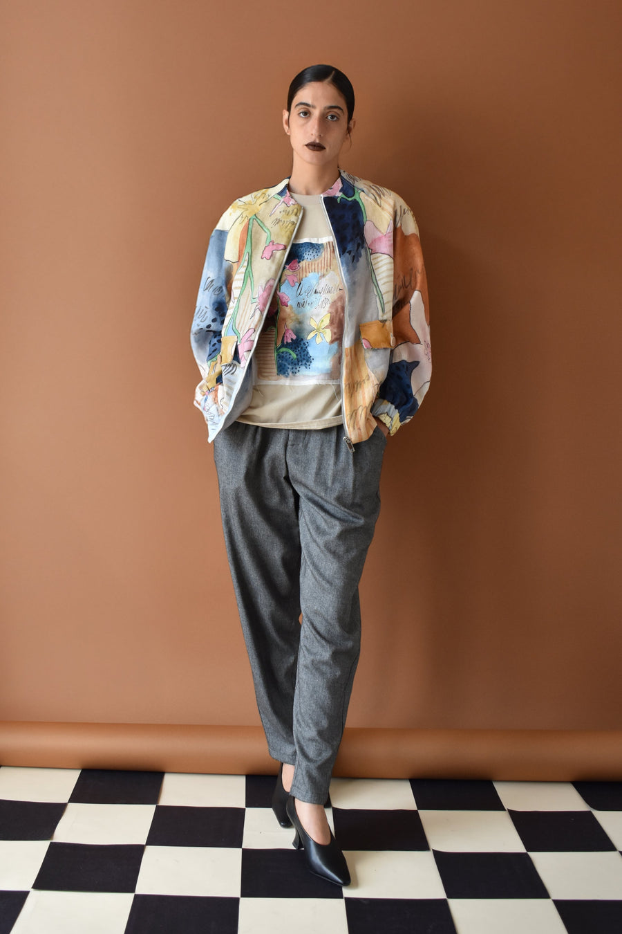 Printed Bomber Jacket