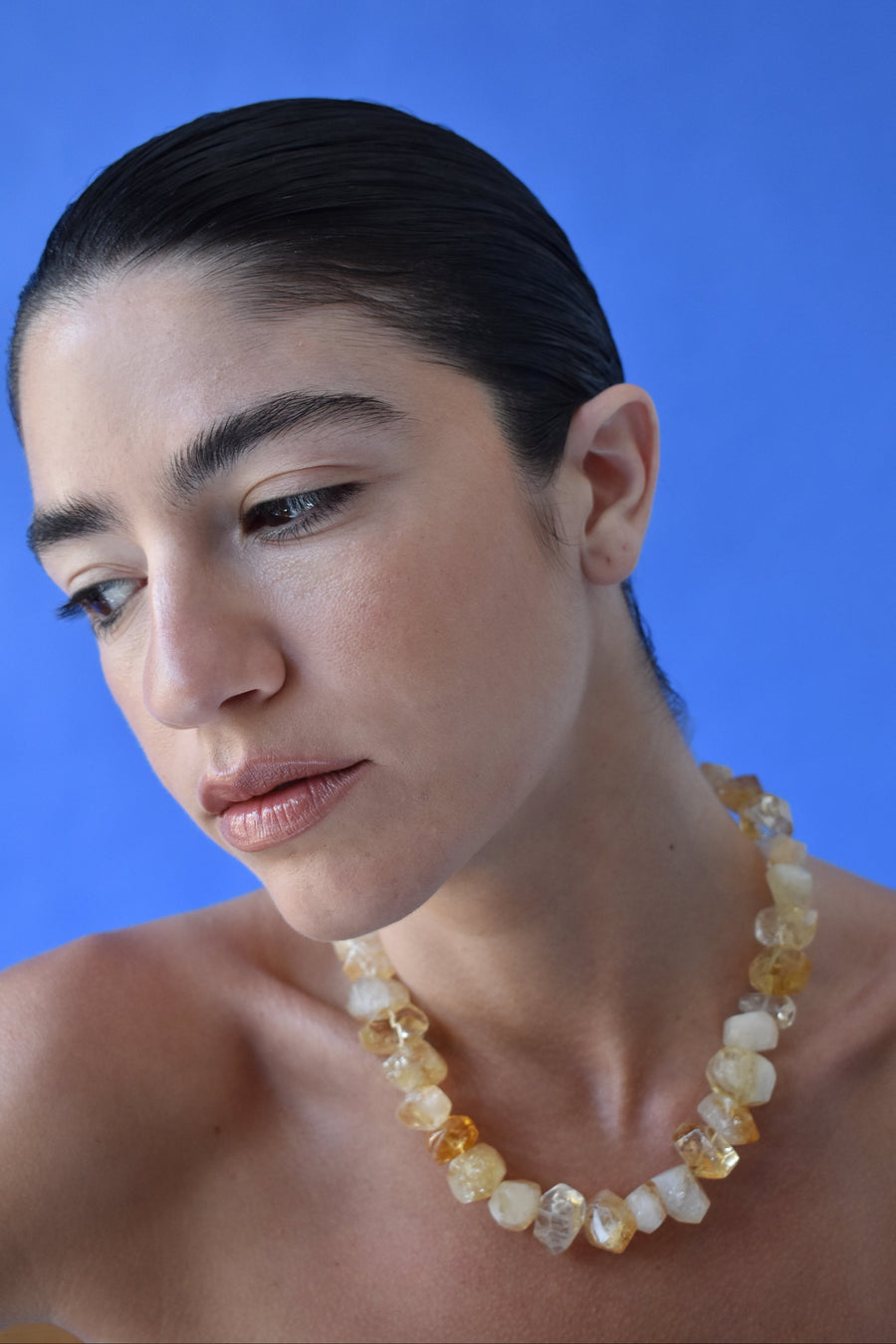 SIlver And Natural Stones Necklace