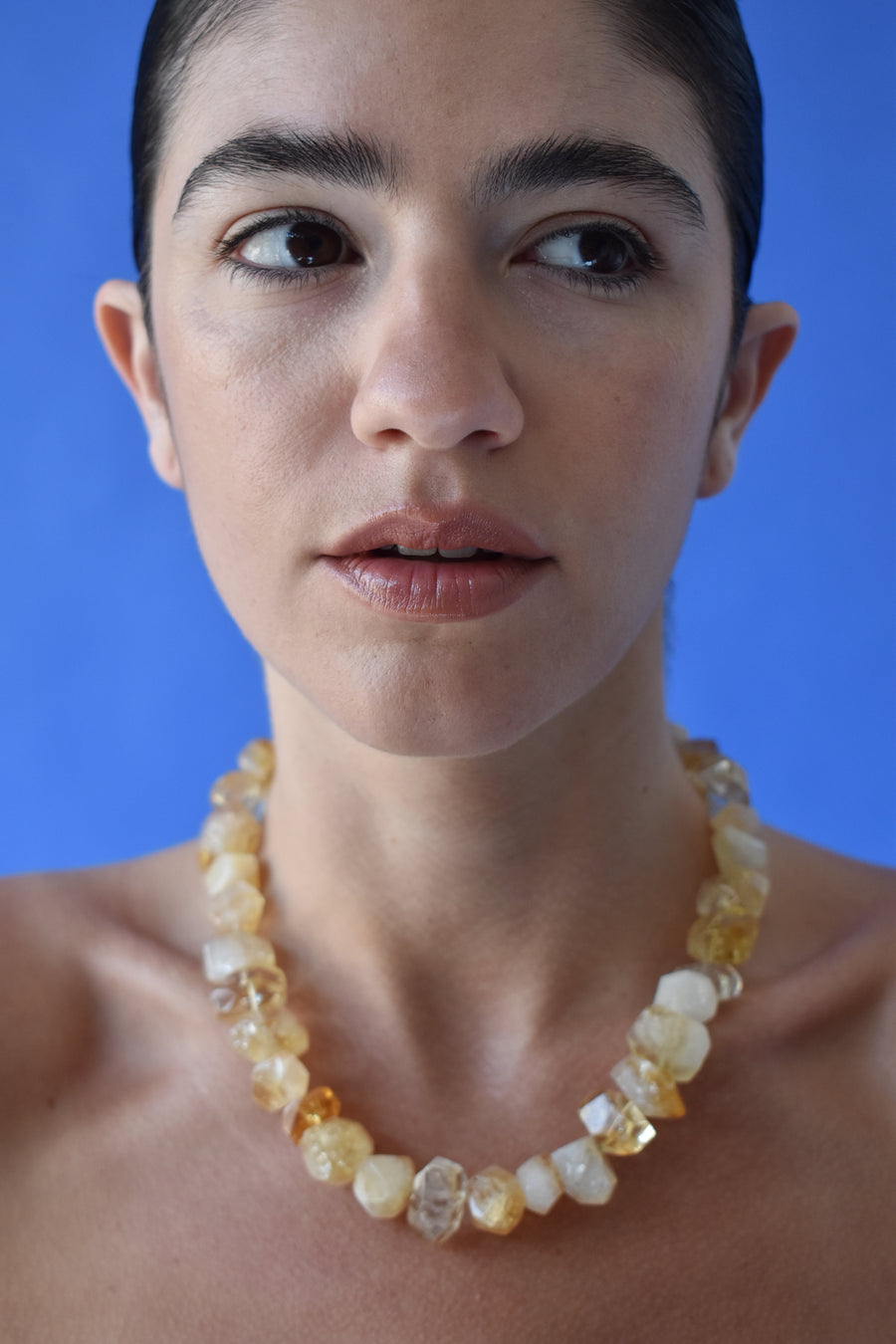 SIlver And Natural Stones Necklace