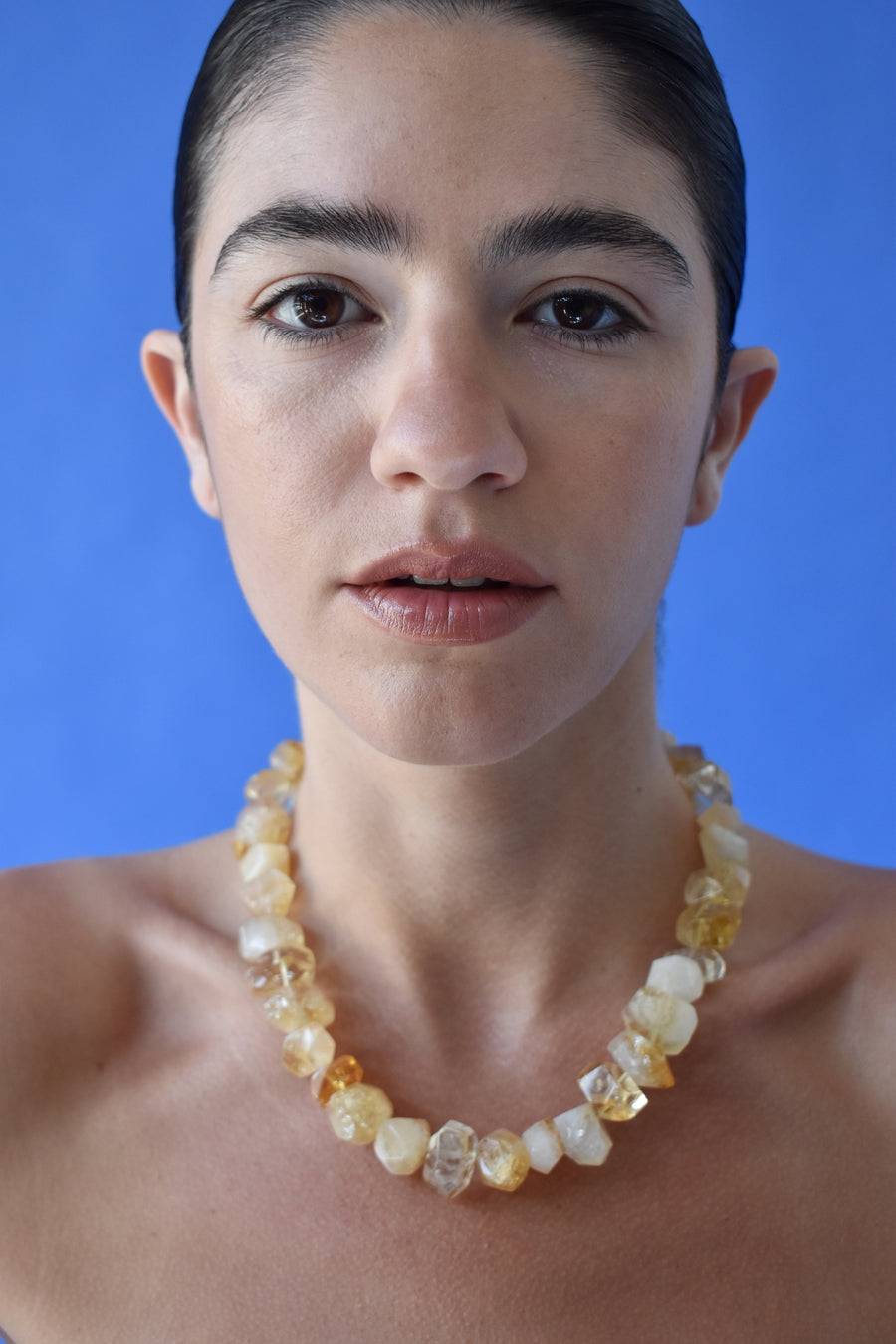 SIlver And Natural Stones Necklace