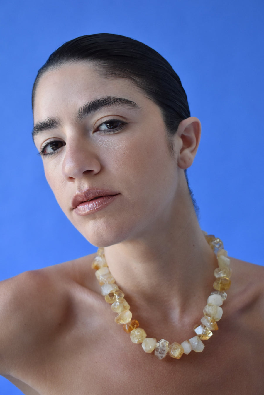 SIlver And Natural Stones Necklace