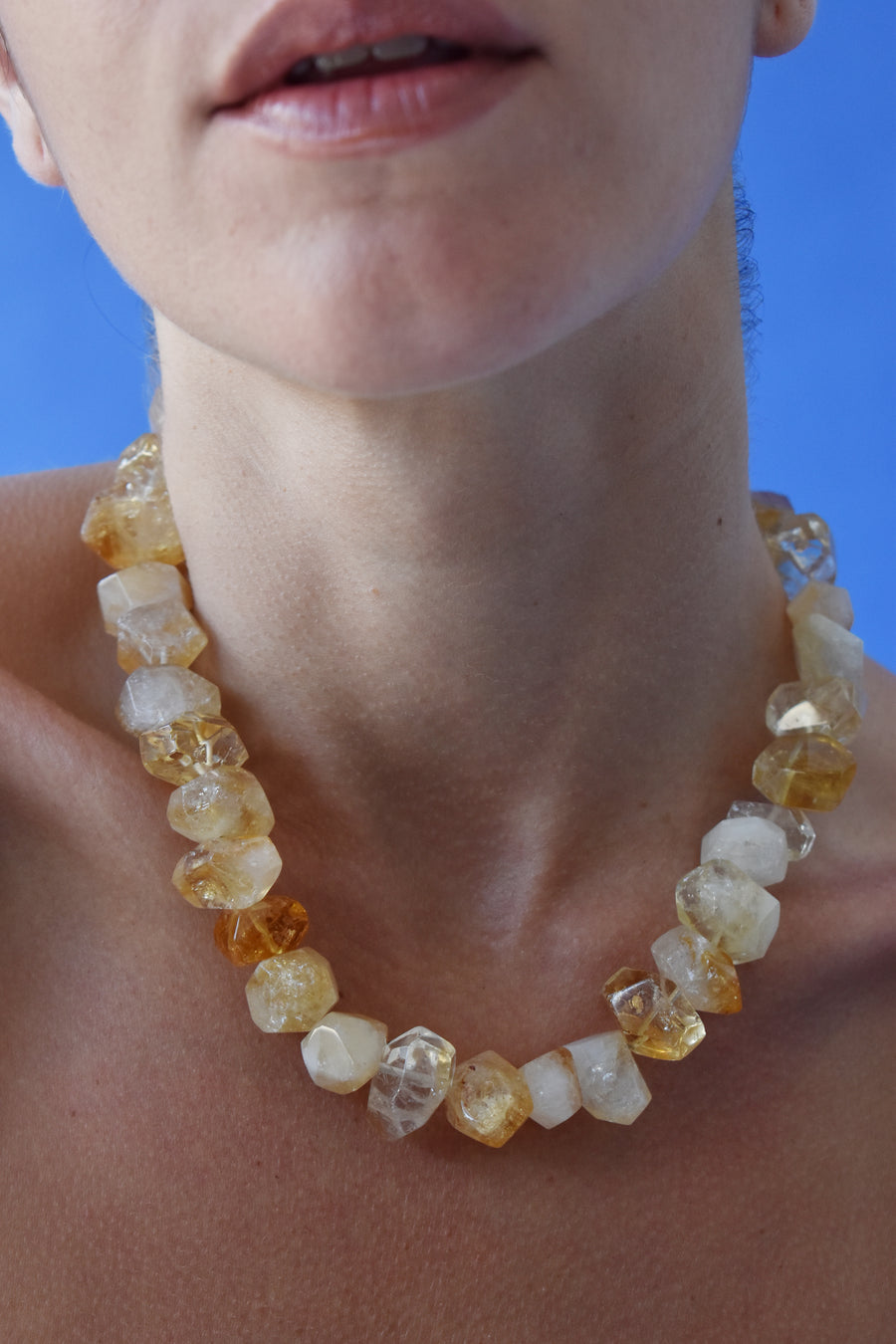 SIlver And Natural Stones Necklace