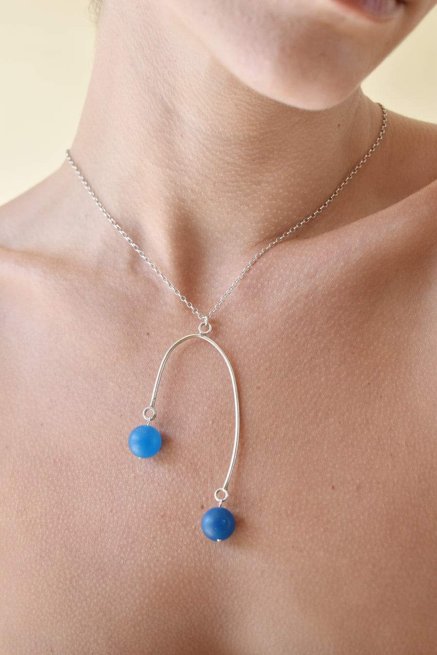 SIlver And Natural Stones Necklace