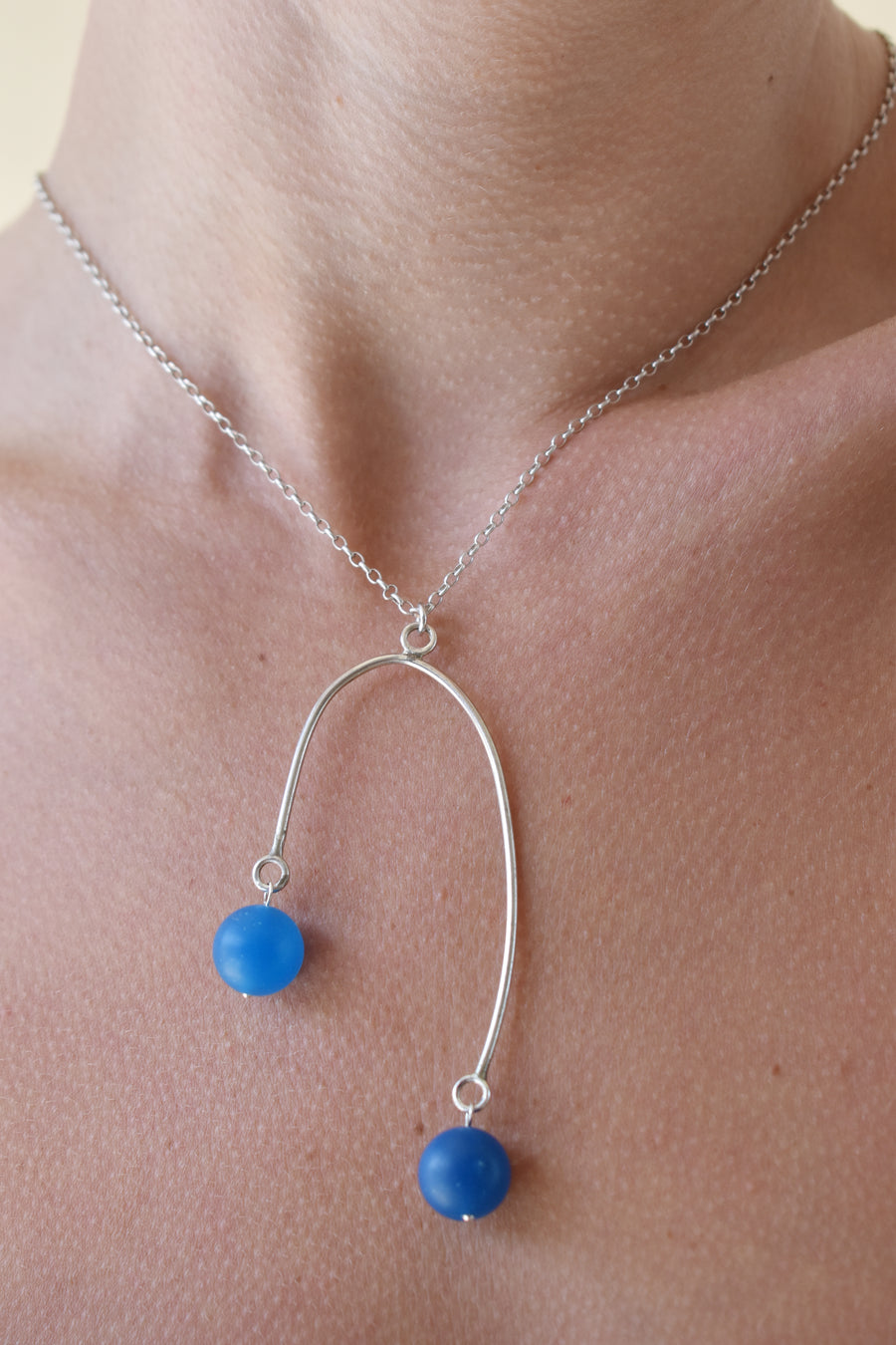 SIlver And Natural Stones Necklace