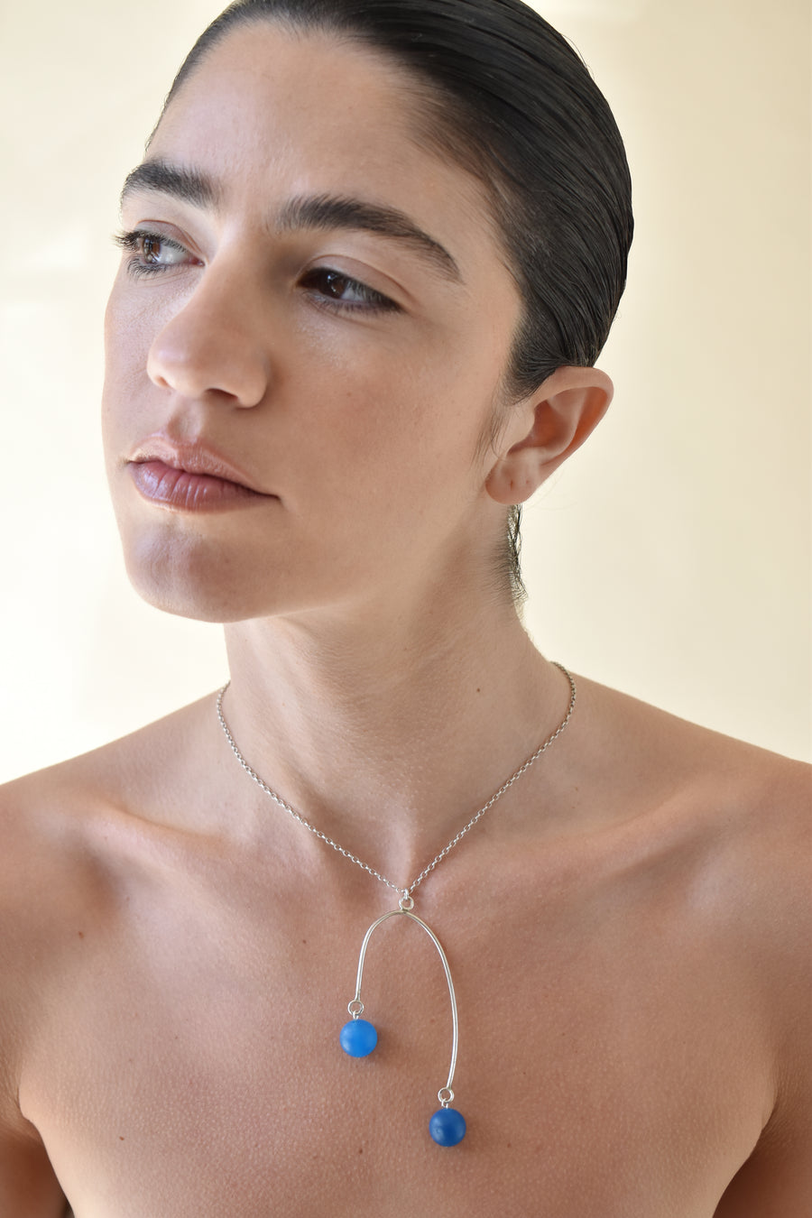 SIlver And Natural Stones Necklace