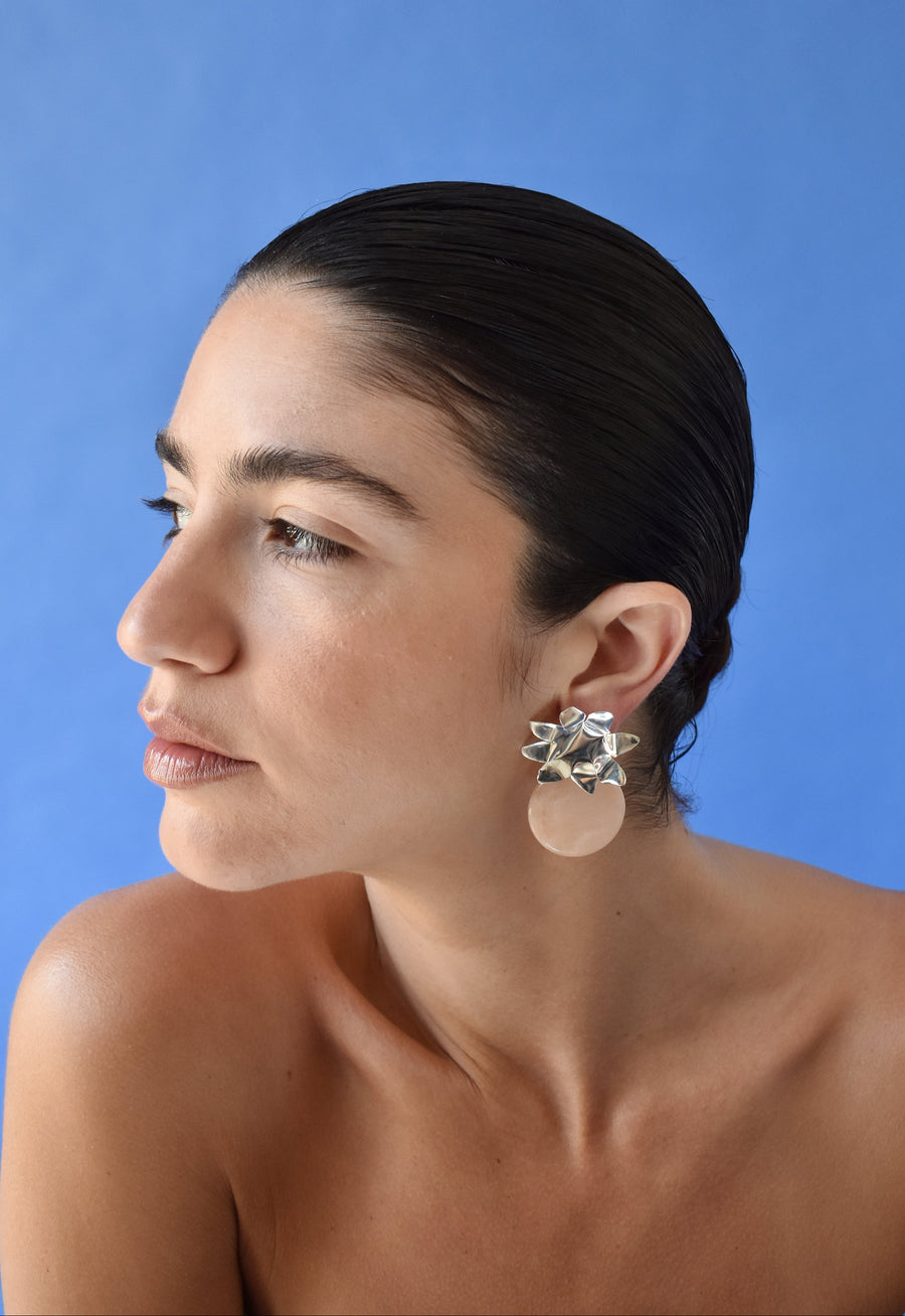 Aventurine And Silver Earrings