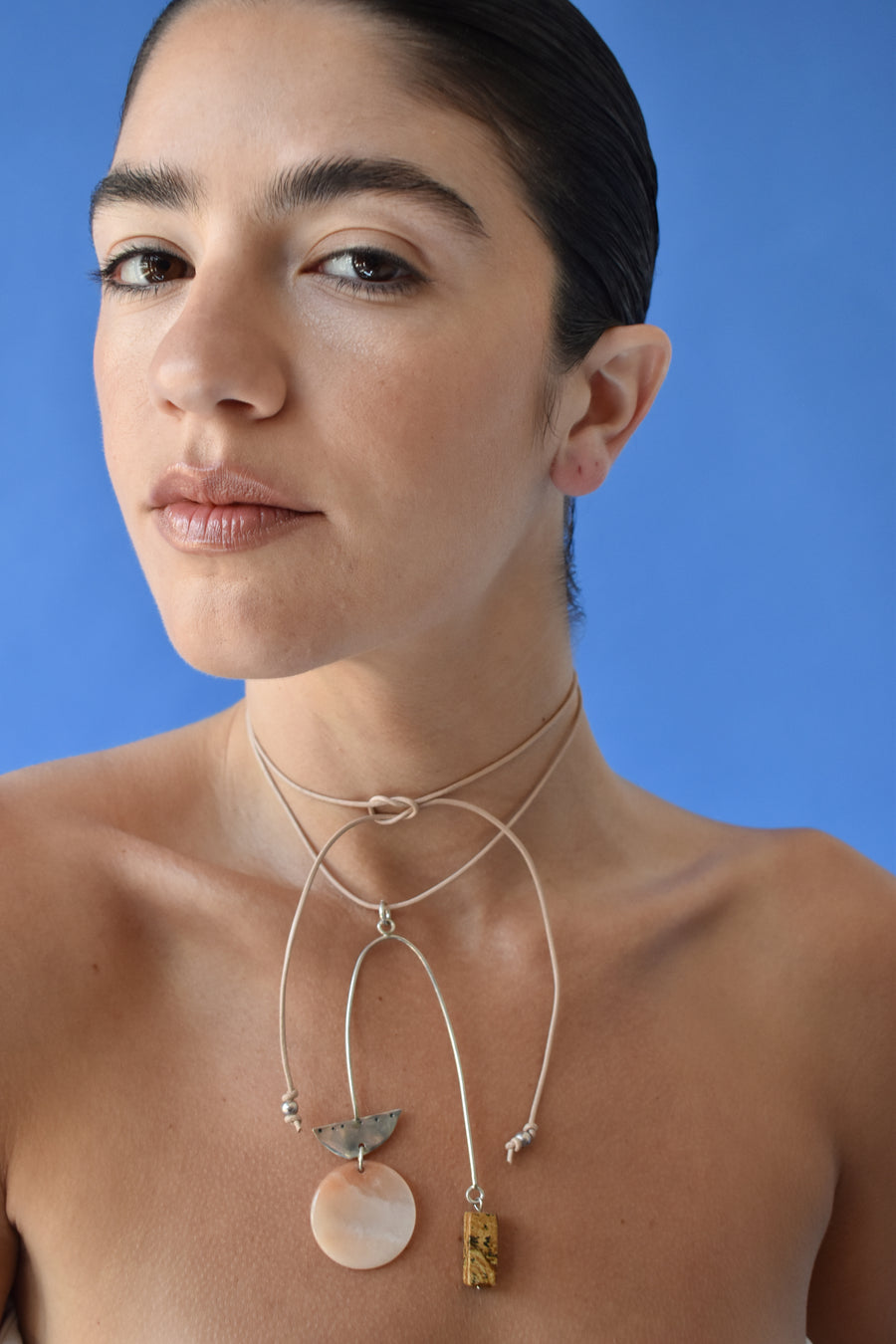 SIlver And Leather Necklace