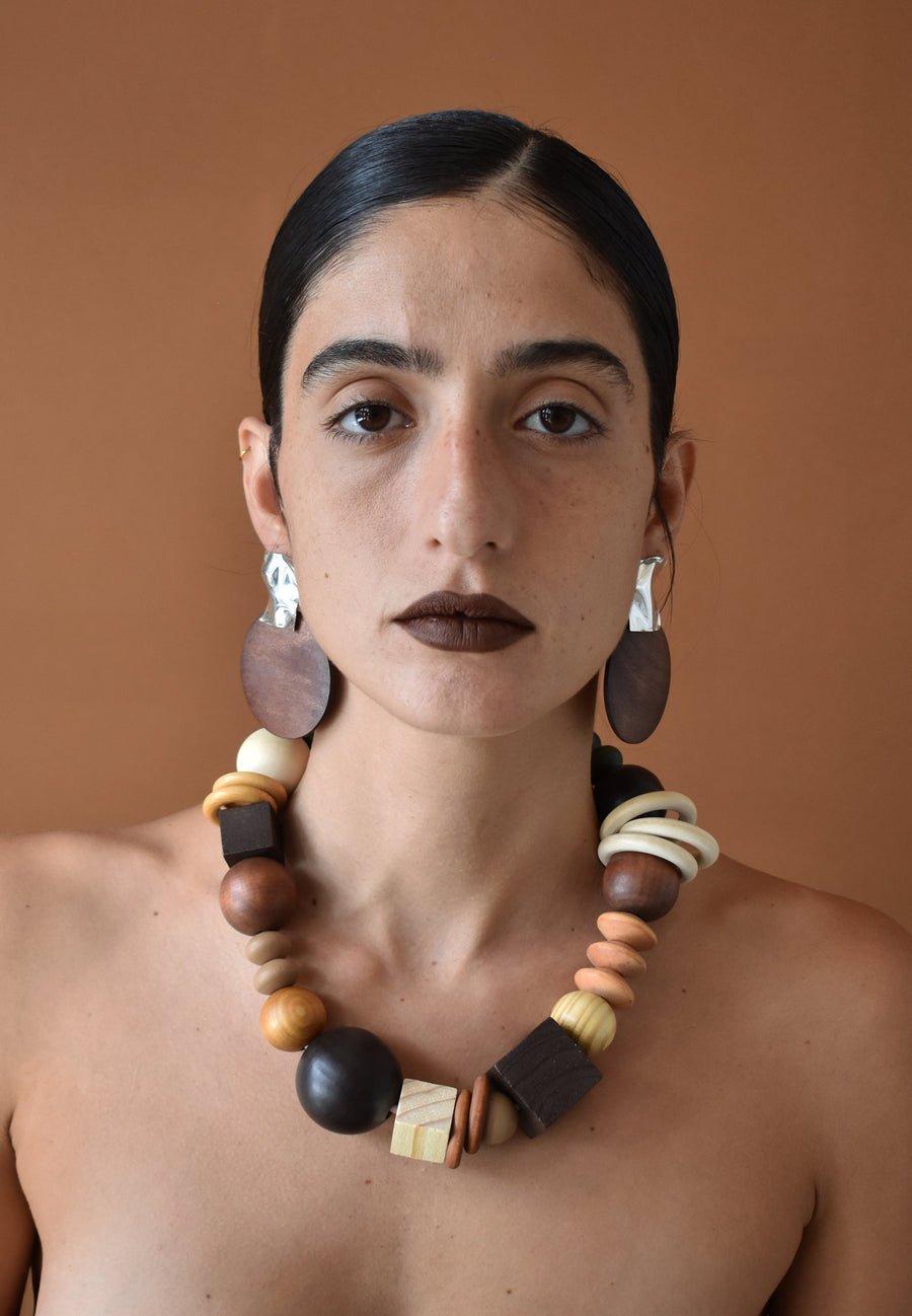 Wood And Leather Necklace
