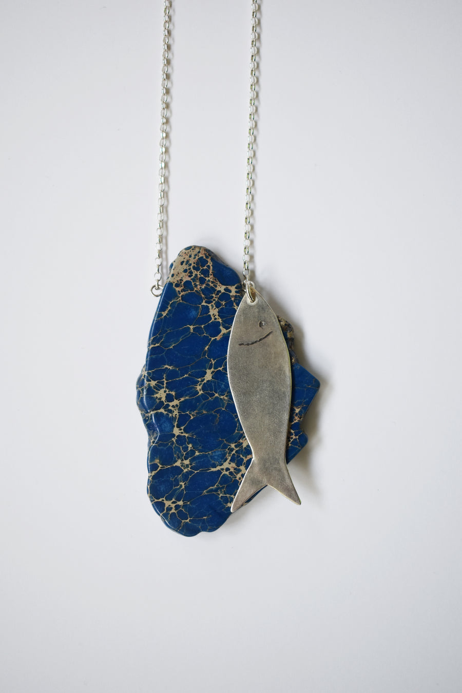 SIlver And Lapis Lazuli Necklace - OFIR IVGI