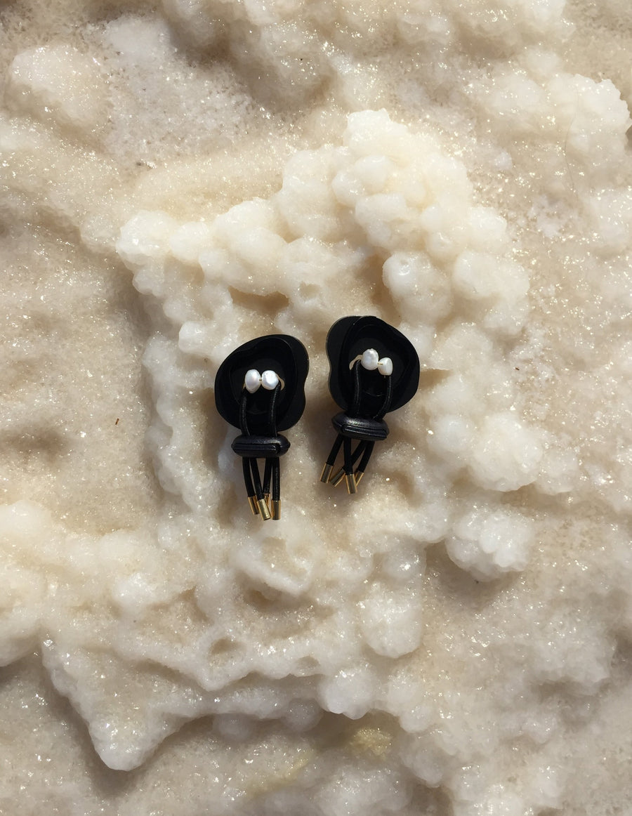 Black Organic Shape Earrings - OFIR IVGI